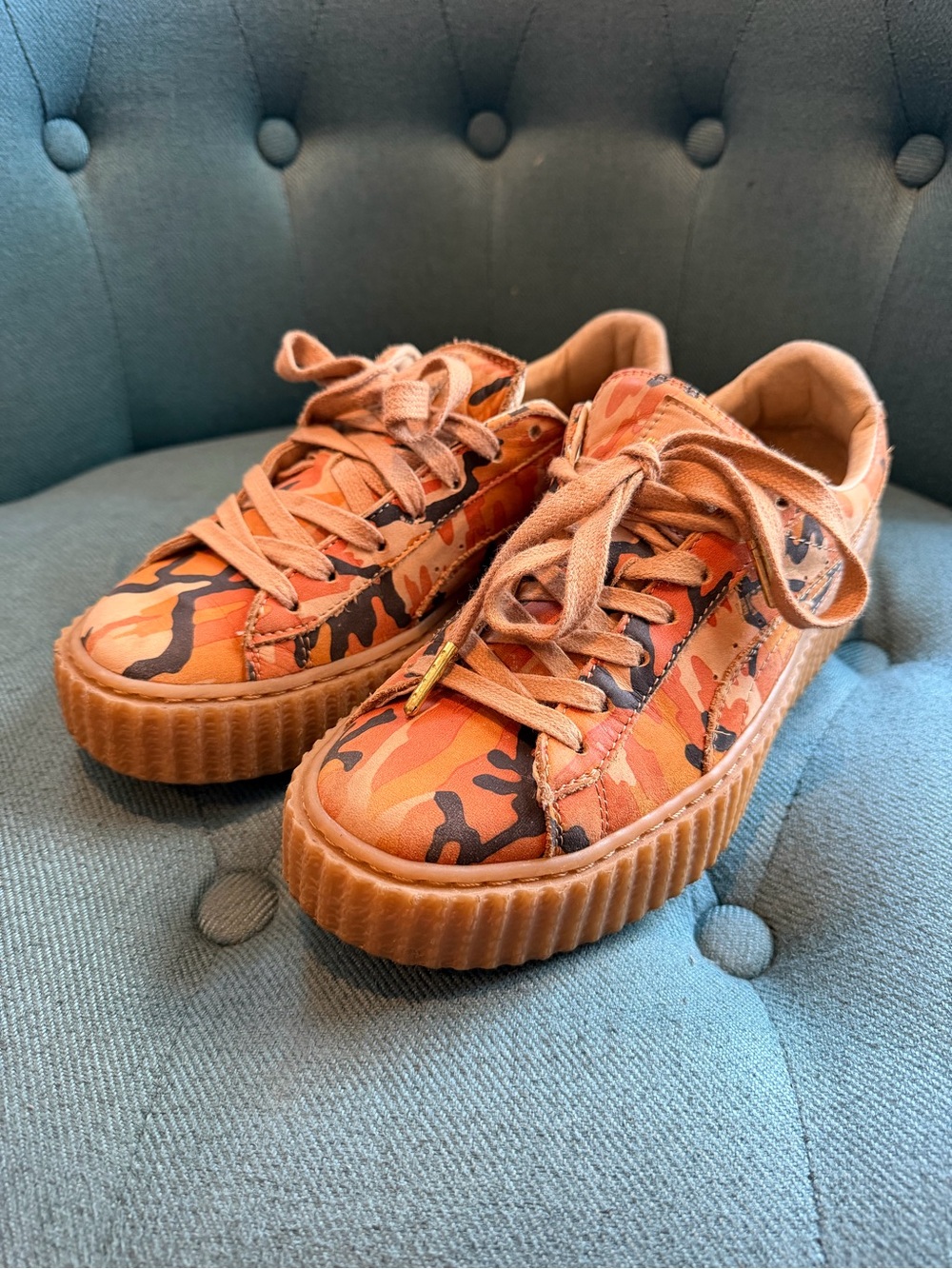 Fenty x Puma Suede Creepers Orange Camo